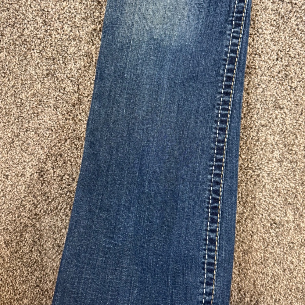 Ariat REAL Denim Women 30R Medium Wash Bootcut Western Jeans Paisley Trim - Picture 12 of 14